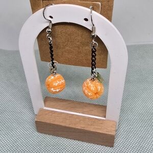 Orange Dangle Earrings